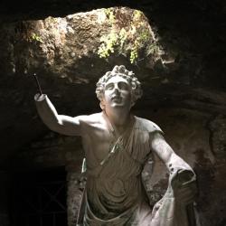 statue of Mithras and the bull in Mithraeum in Ostia